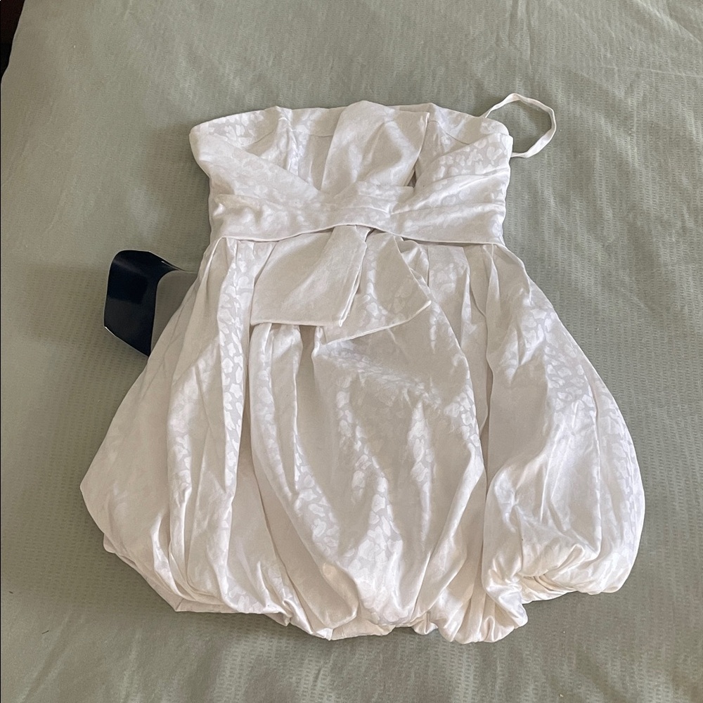 Bebe Ivory Satin Dress